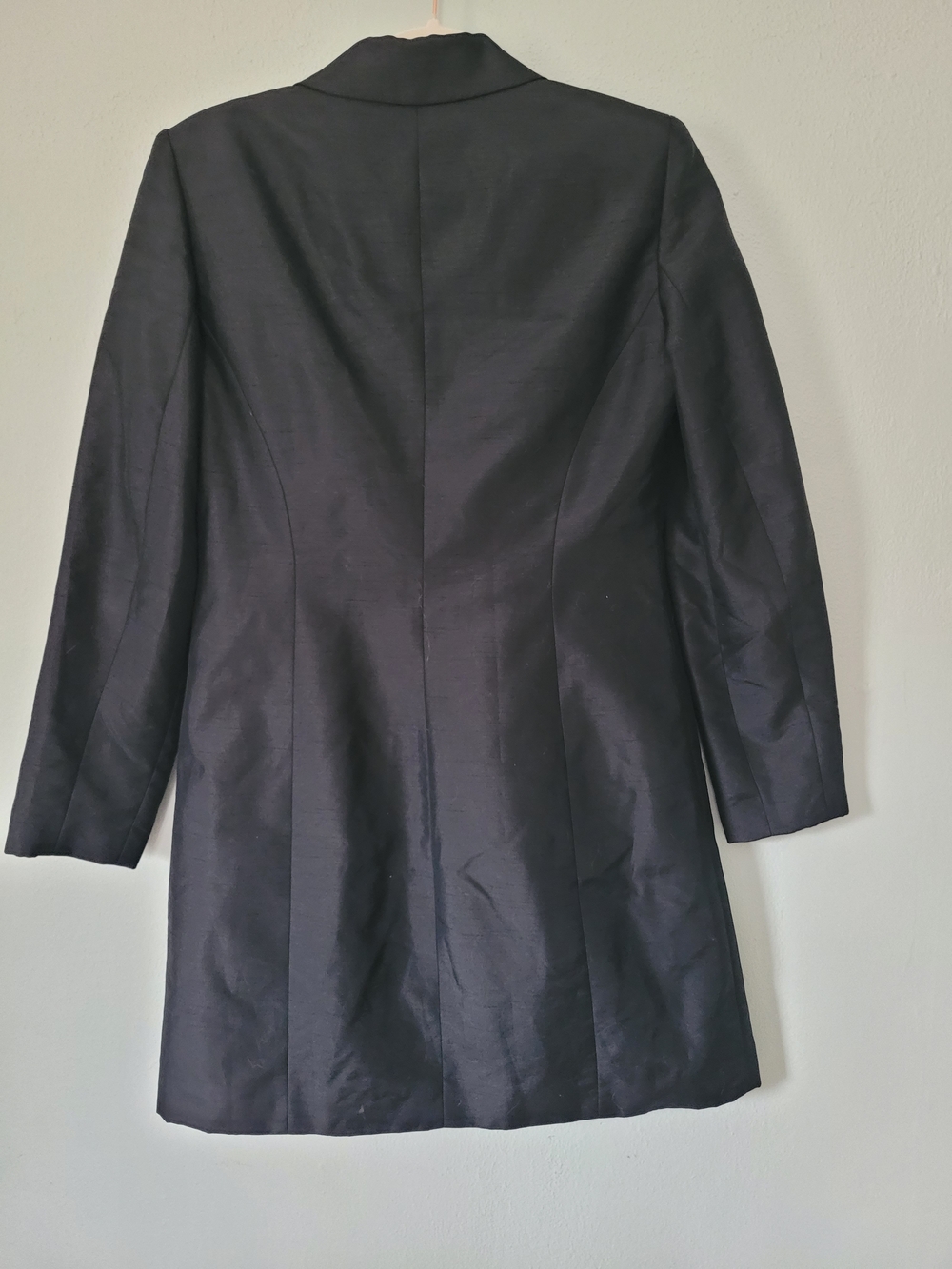 Black Classic Single-Breasted Trench Coat - Larry Levine - Size 4 - Picture 2 of 5